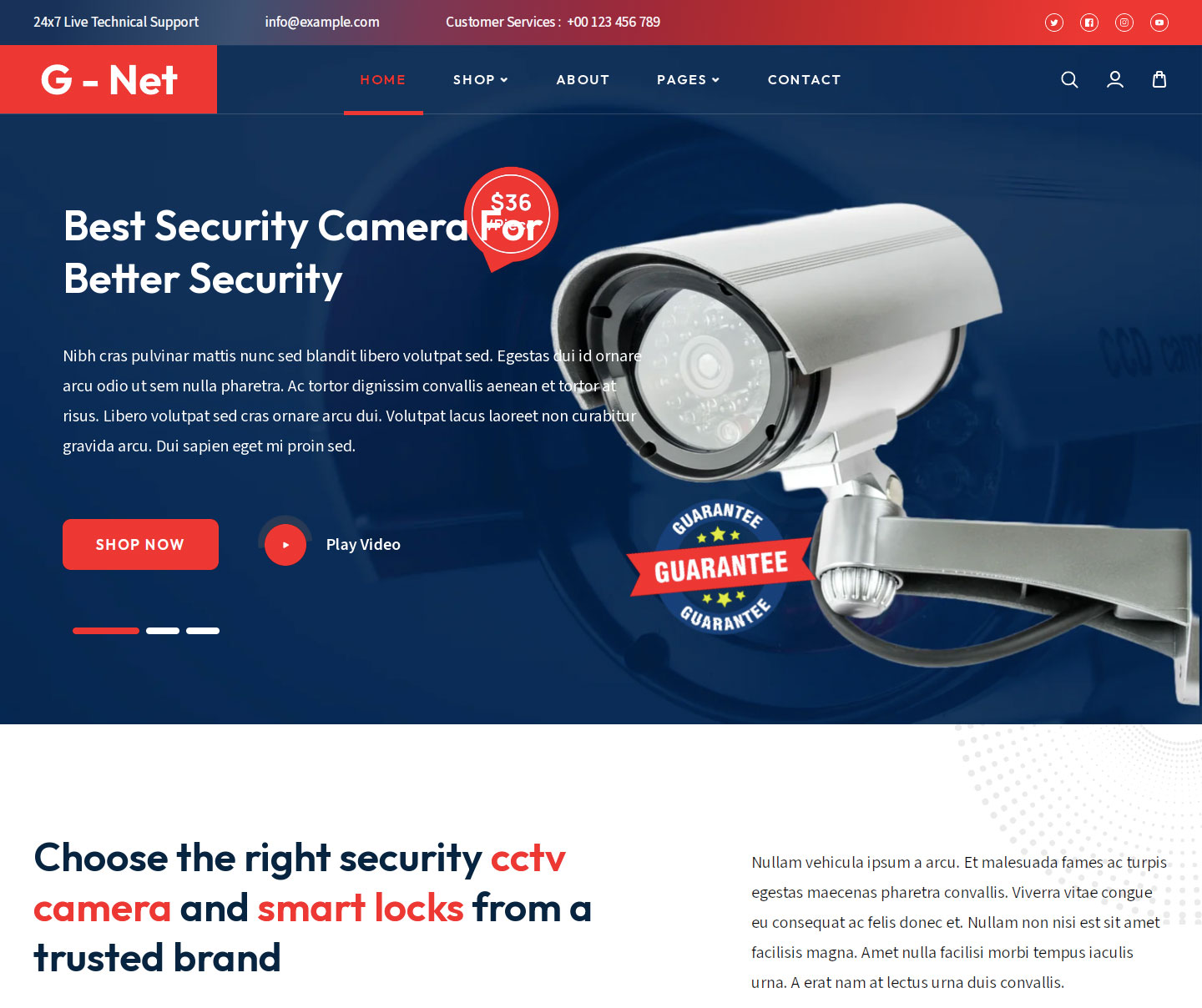 Gnet - CCTV, Home Automation Store Shopify Theme