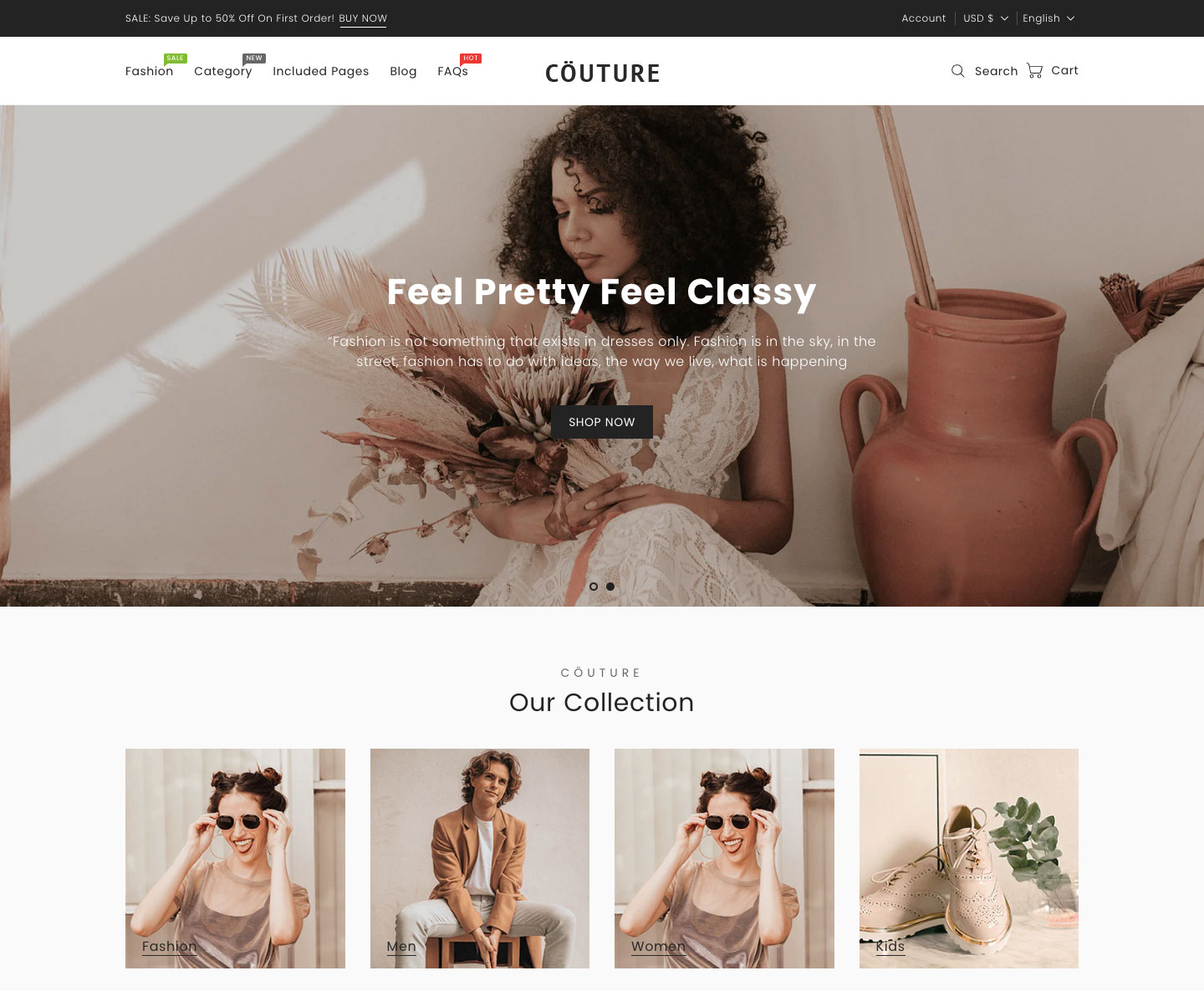 Couture - Clothing and Fashion Shopify Theme