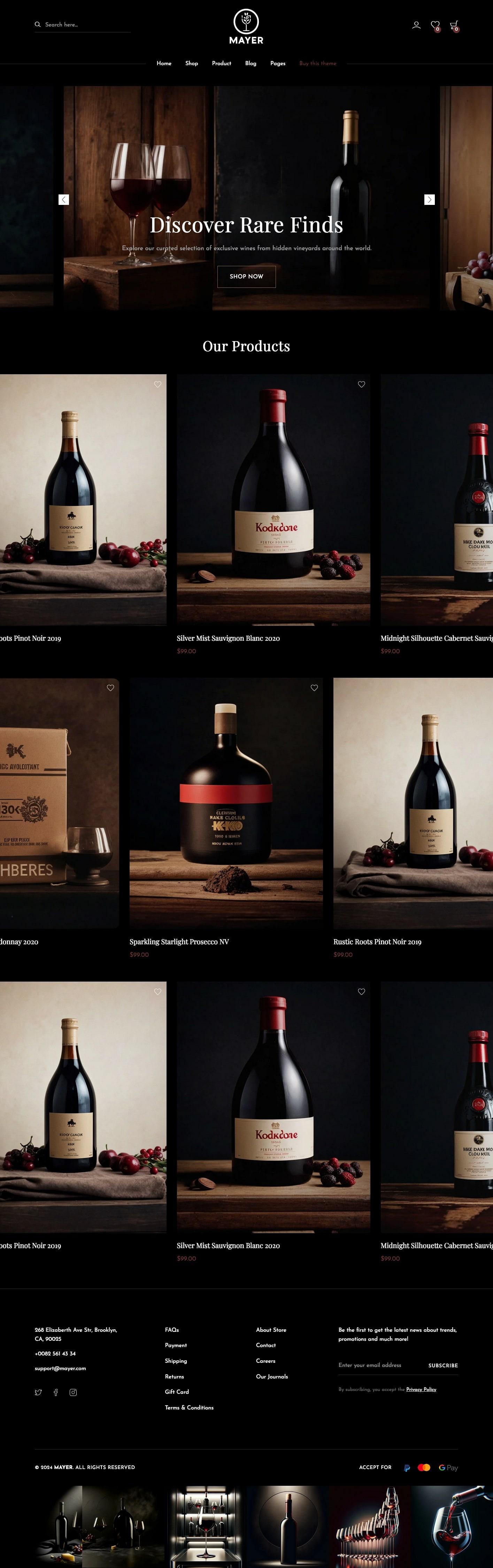 Mayer - Wine Shopify 2.0 Theme