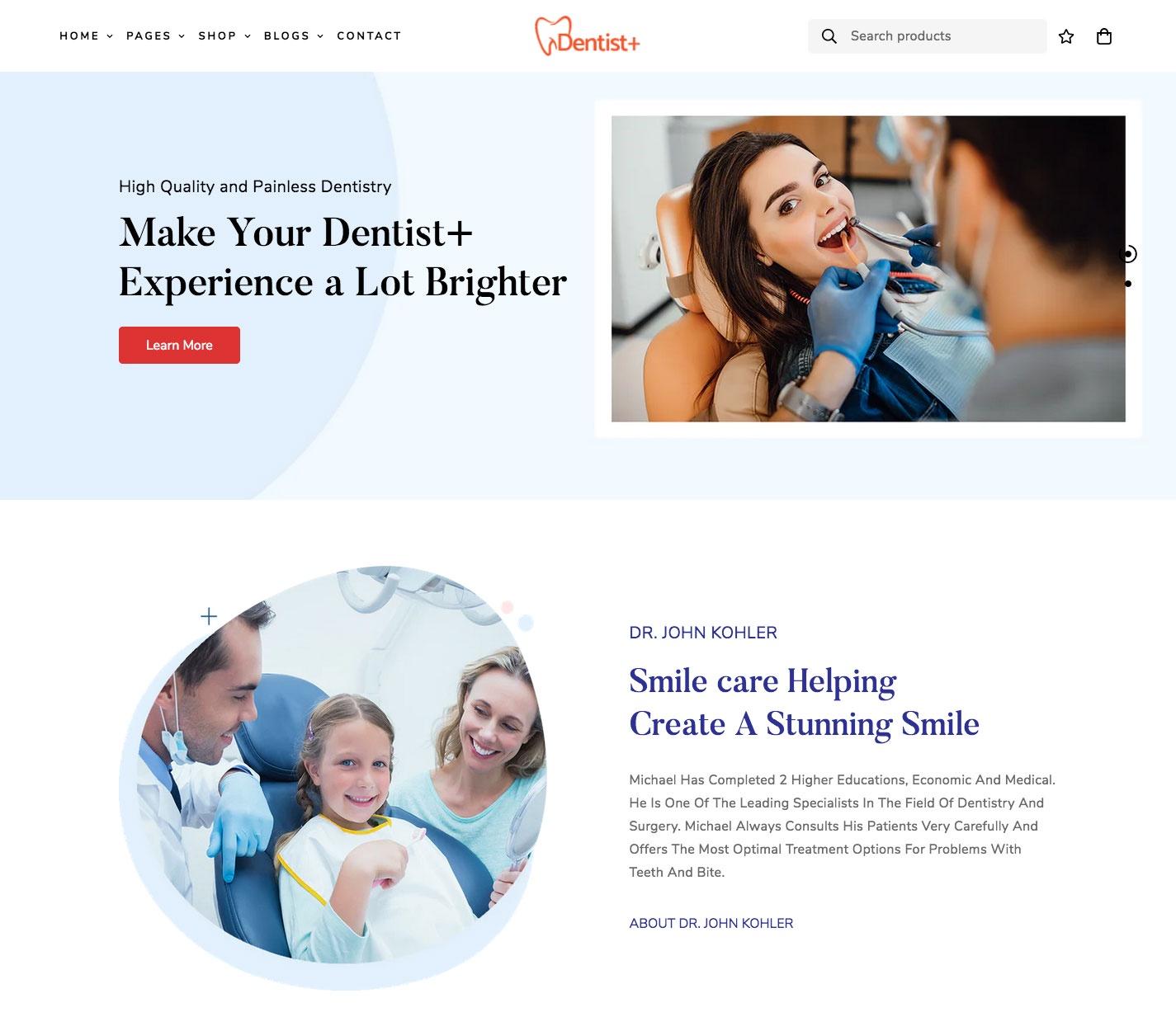 Dentist plus - Dental Care & Services Shopify Theme