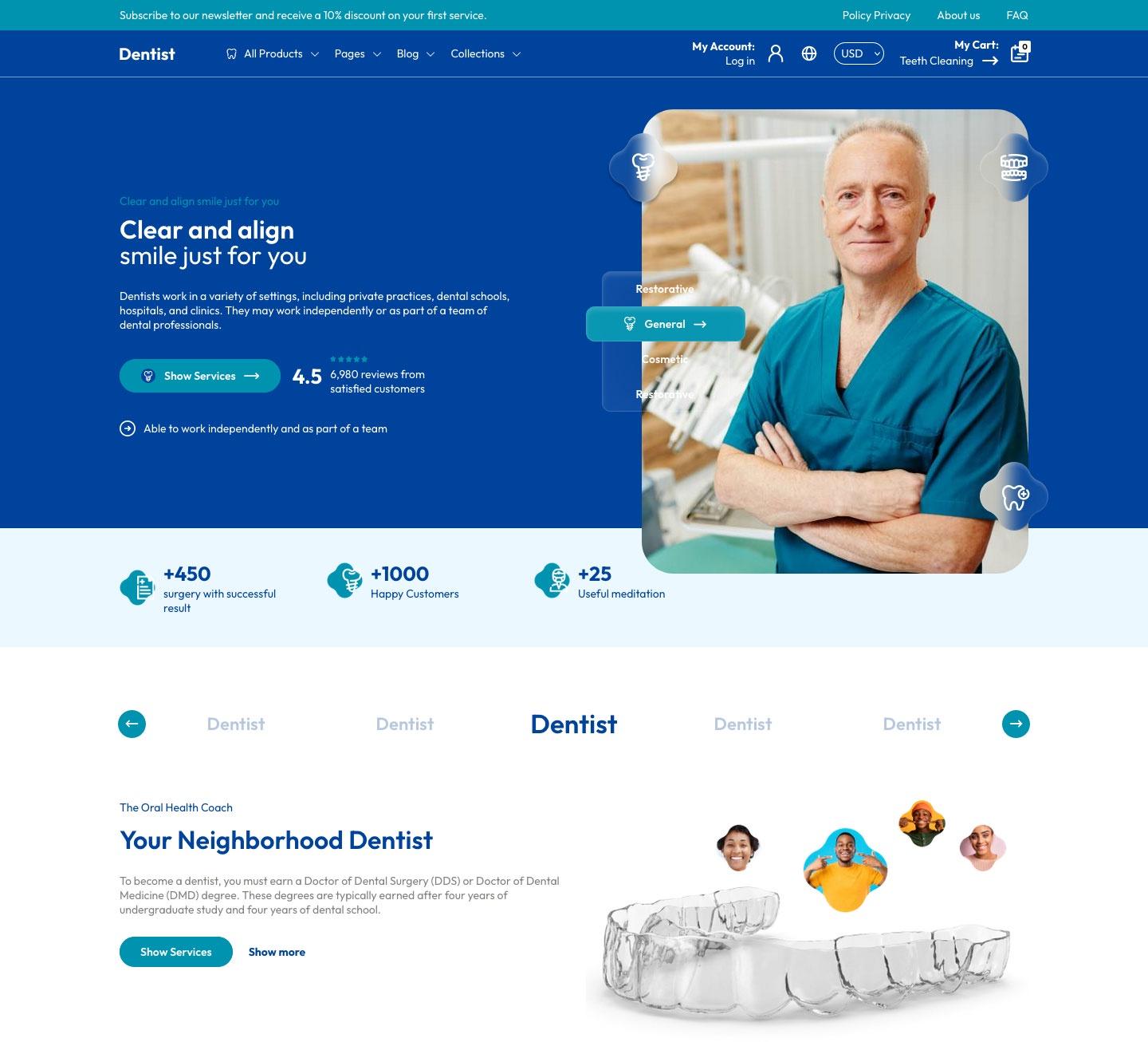 Dentist - Medical & Dental Clinic Shopify 2.0 Theme