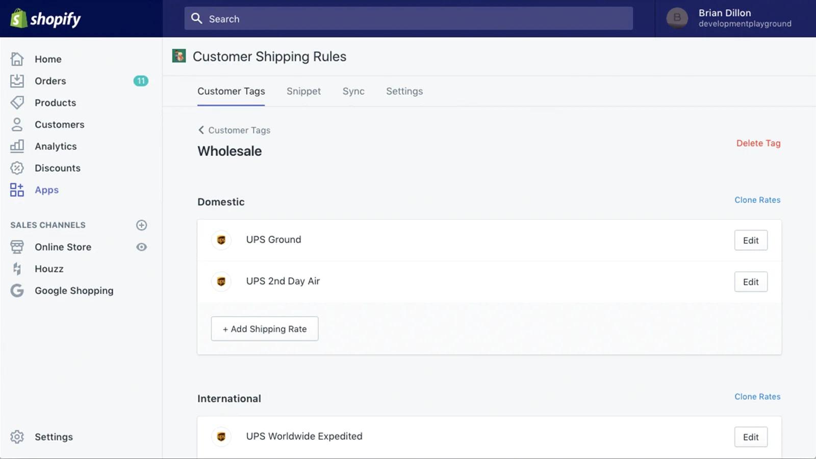 Customer Shipping Rules App