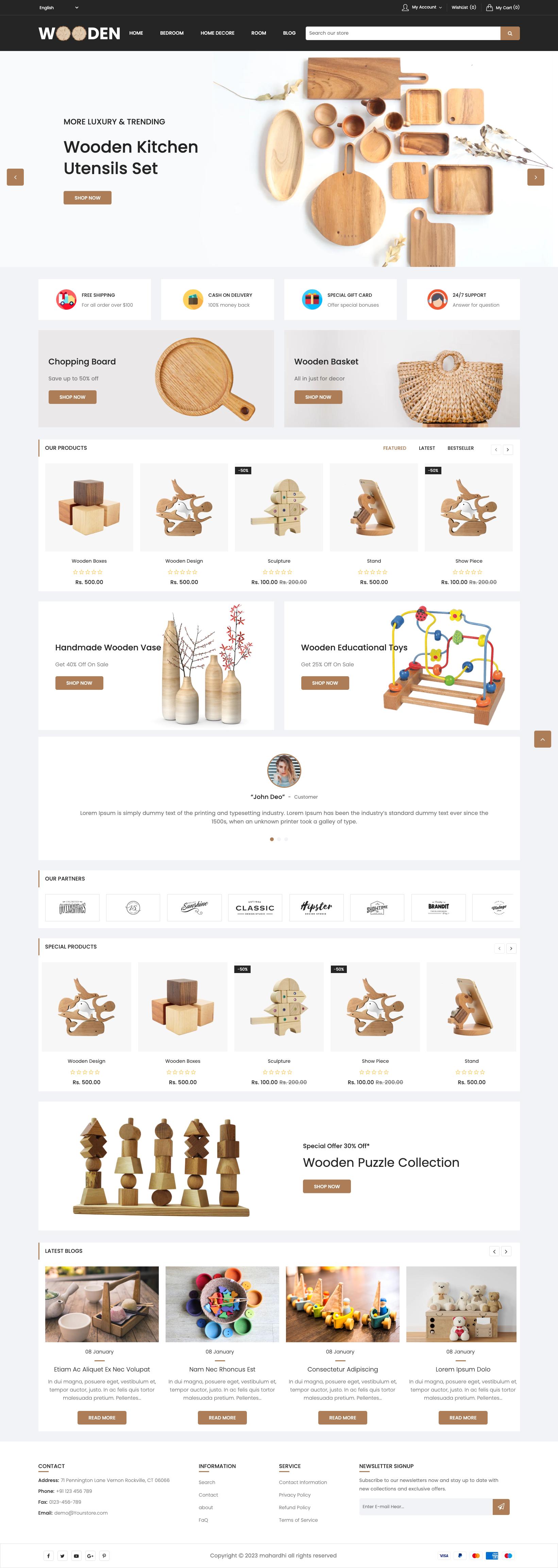 Wooden - Responsive Shopify Theme