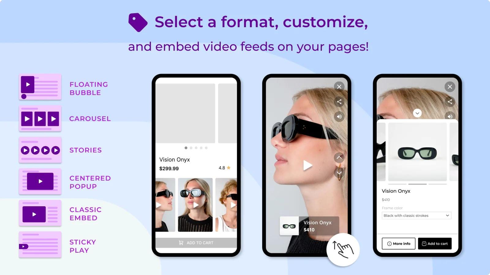 Vidjet Shoppable Videos +Story App