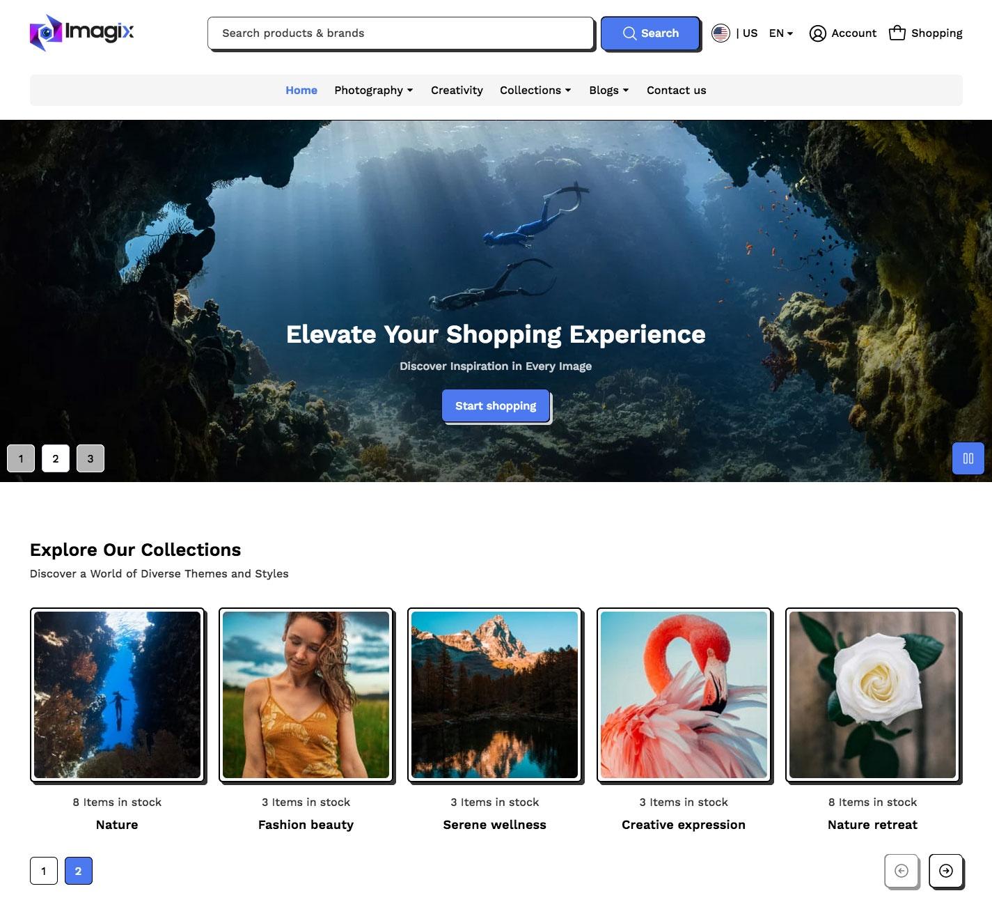 Imajix - Stock Photo And Photography Art Shopify Theme 2.0