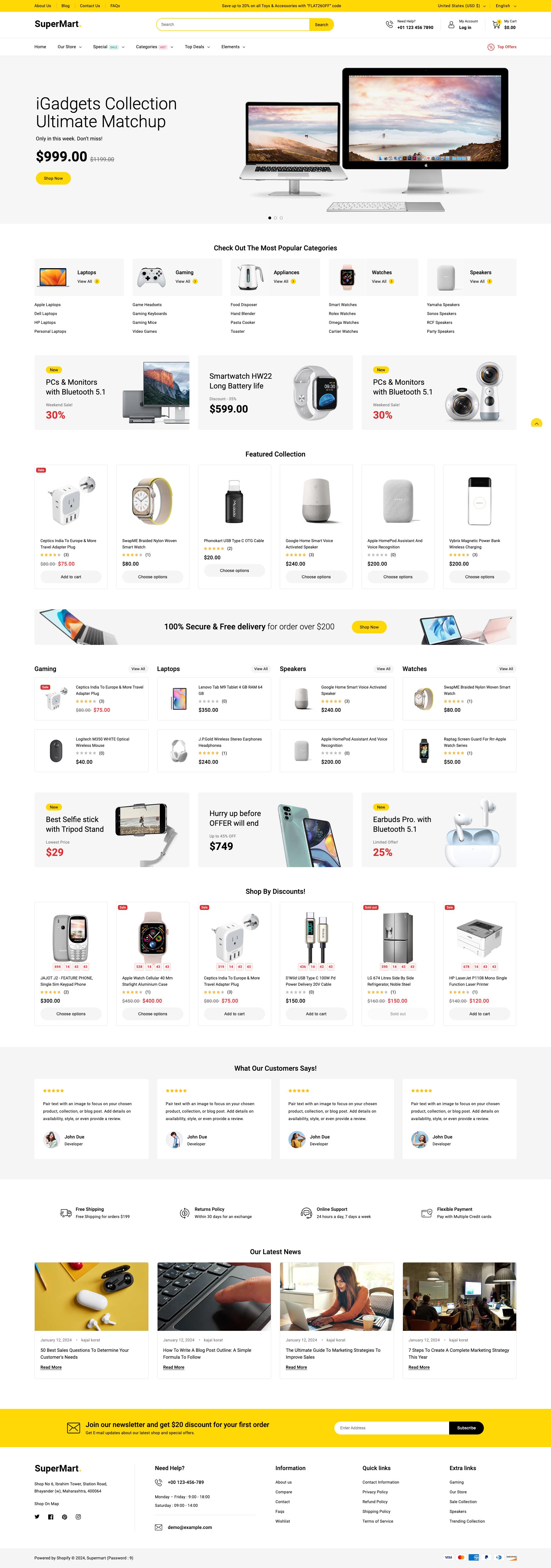 SuperMart - Mega Shop Multipurpose Responsive Shopify Theme