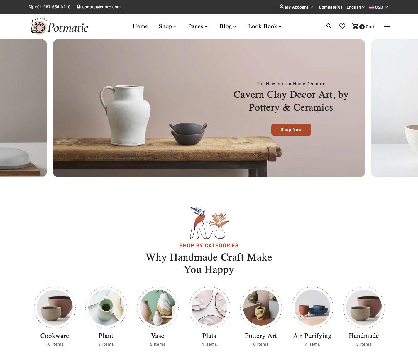 Potmatic - Ceramic, Pottery, Home Decor, Art & Crafts - Shopify Theme