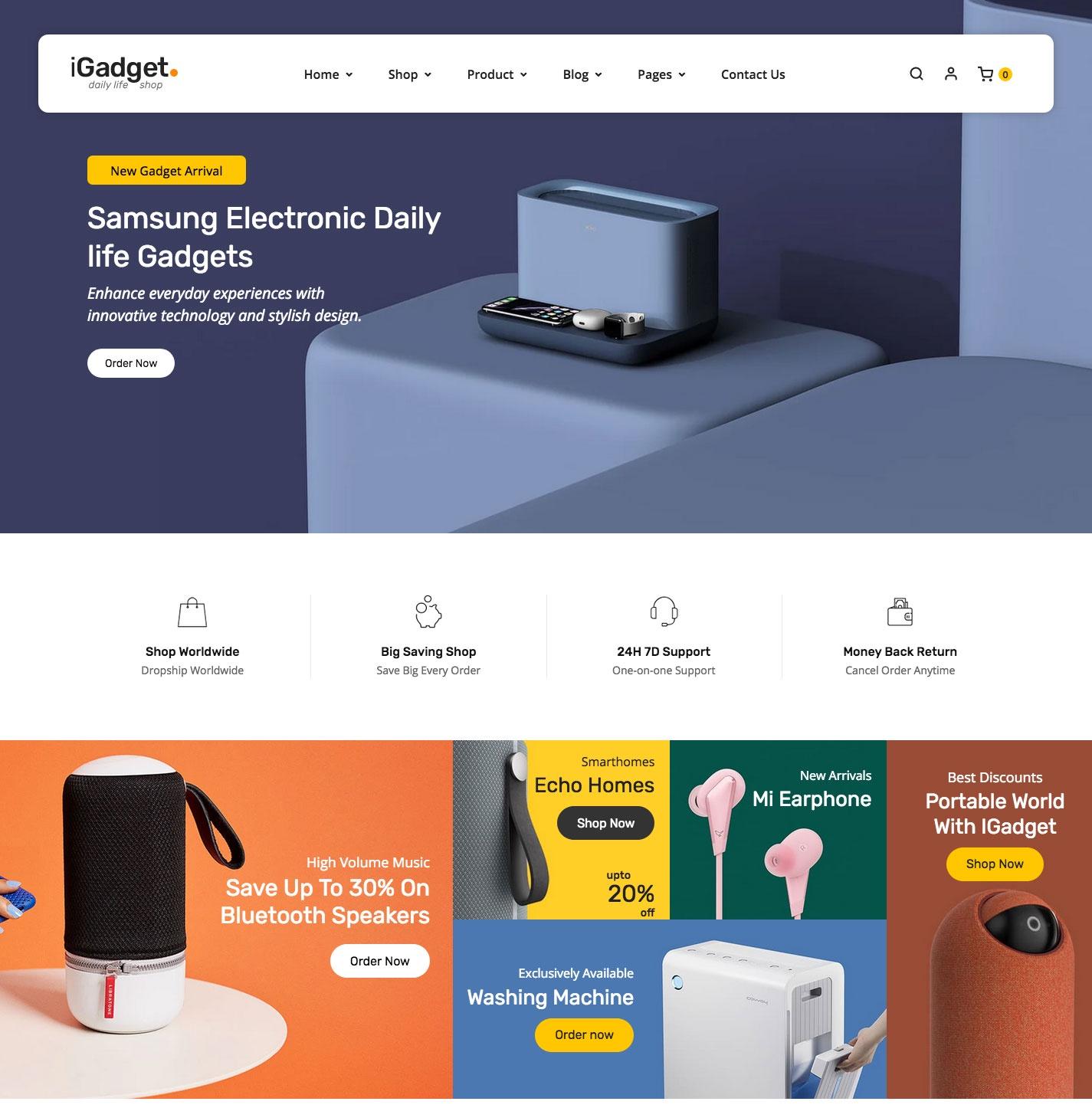 iGadget - Minimal Shopify Theme For Electronics Gadgets & Speakers