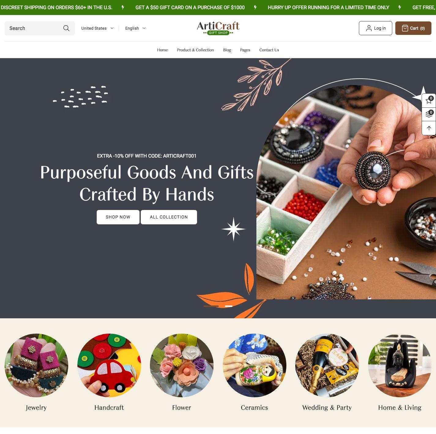 Articraft - Arts and Crafts Ecommerce Shopify 2.0 Responsive Theme