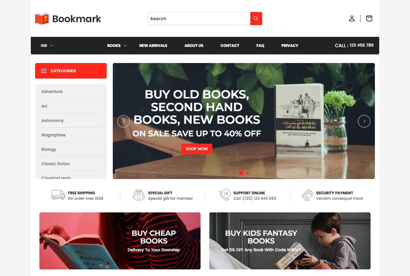 Bookmark Ebook - Magazine Paper Book Shopify OS 2.0 Theme