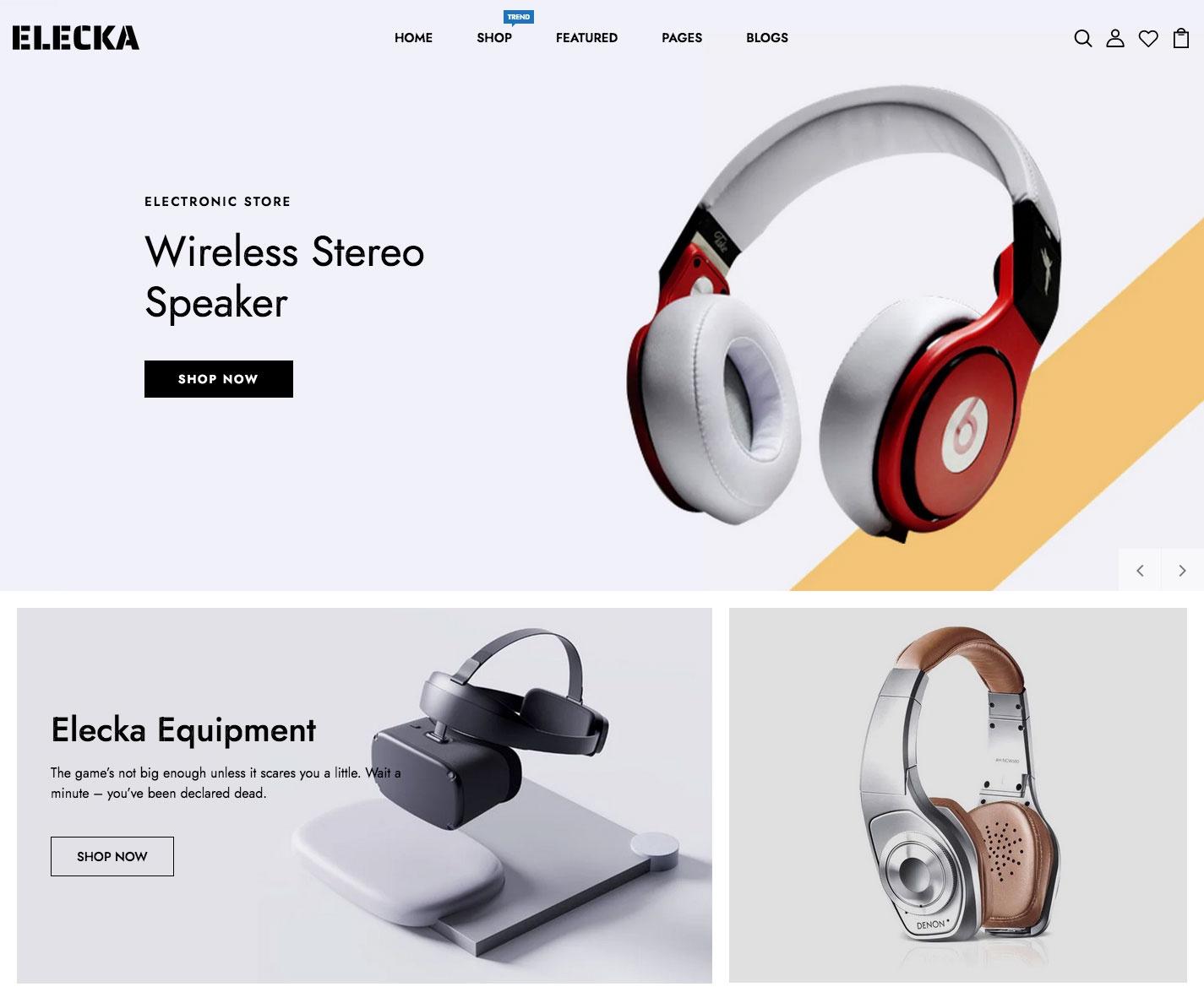 Elecka - Electronic Store Responsive Shopify Theme