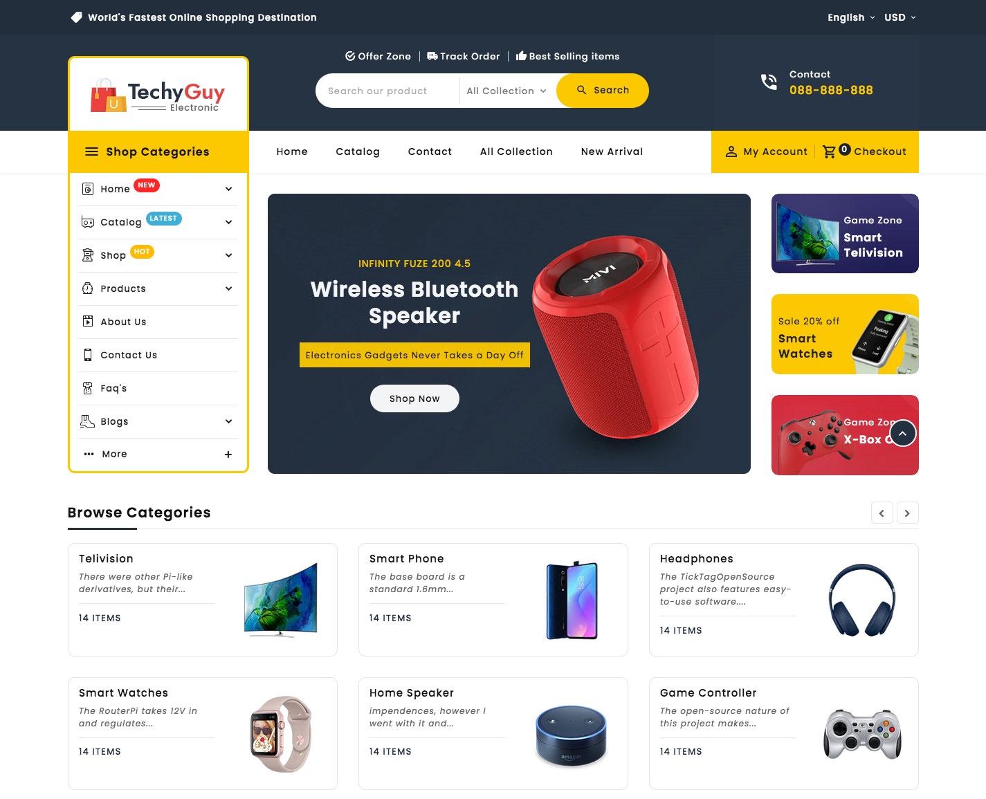 TechyGuy - Electronics and Computers Multipurpose Shopify Responsive Theme