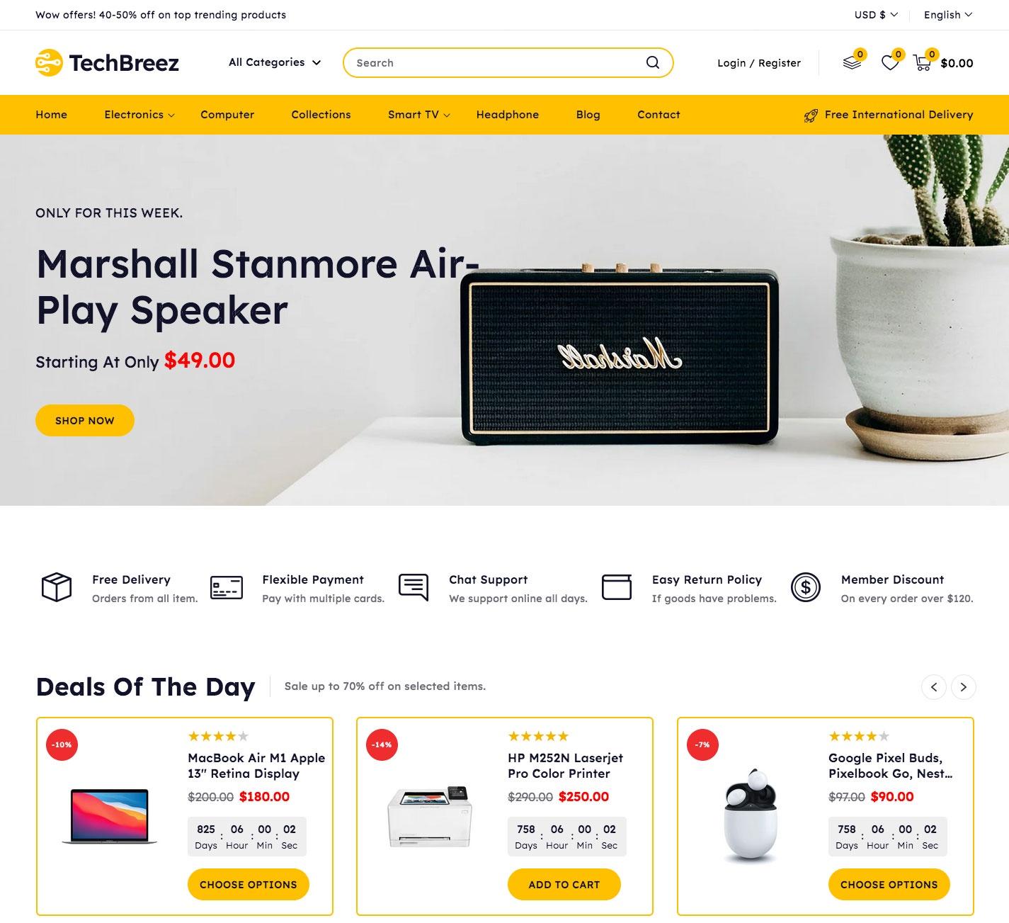 Techbreez - Multipurpose Electronics Store Shopify 2.0 Responsive Theme