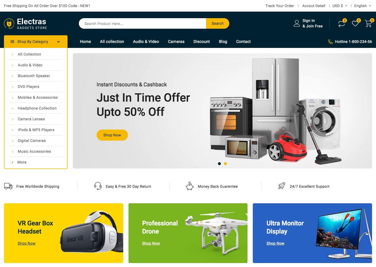 Electras - Electronics & Gadgets Ecommerce Shopify Theme